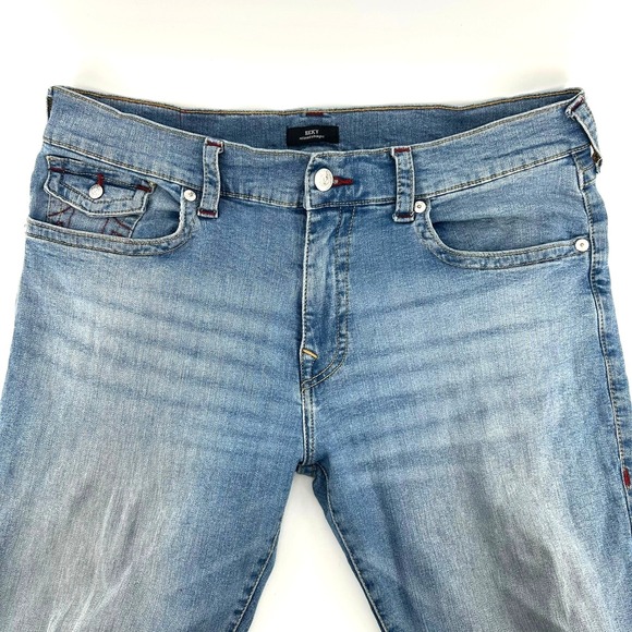 True Religion Other - True Religion Ricky Relaxed Straight Blue Denim Jeans Mens 38x32 Horseshoe Flap